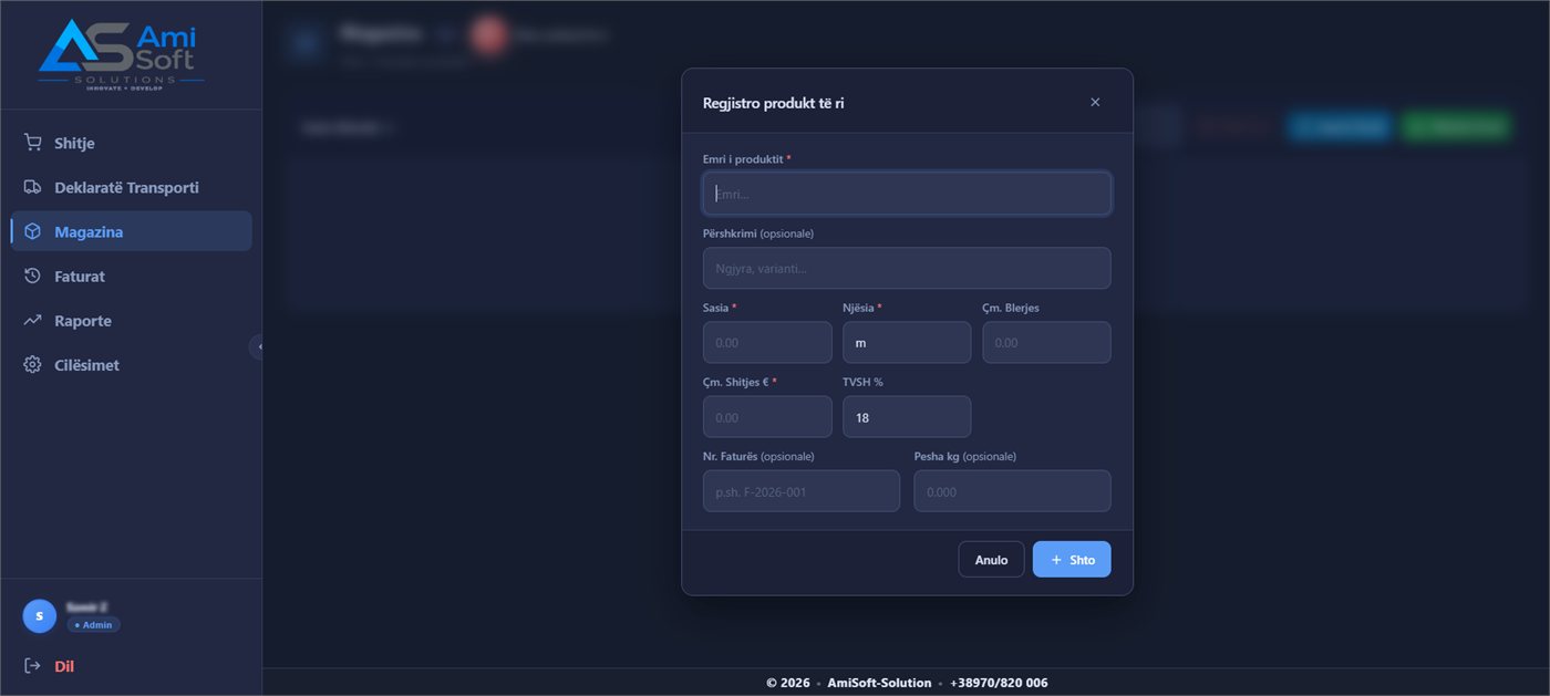 AmiStore raporte