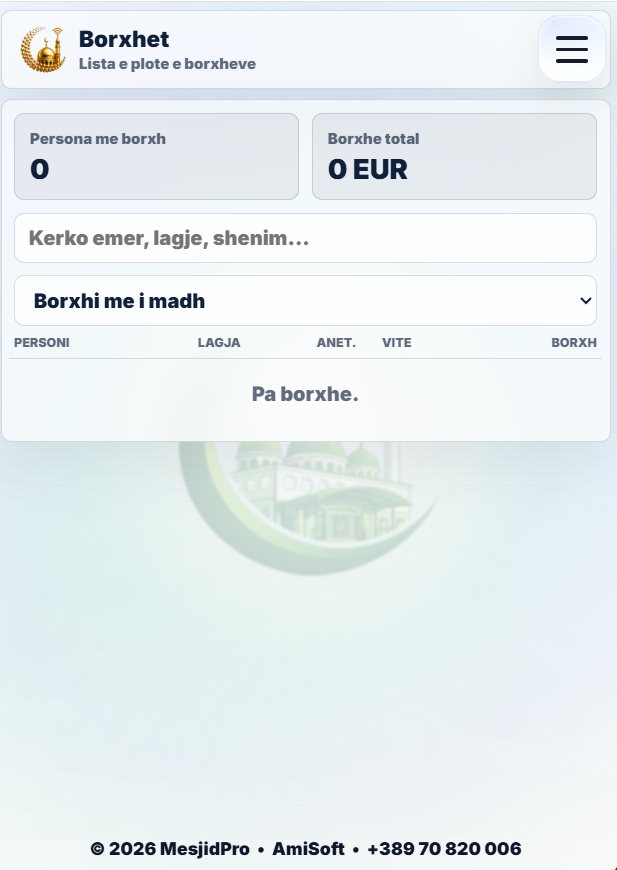 MesjidPro financa